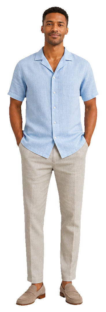 A less harmonious cool-toned outfit example